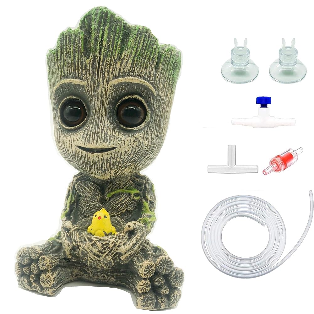 Aquarium Groot Air Bubbler Ornamental Fish Tank Air Stone Set