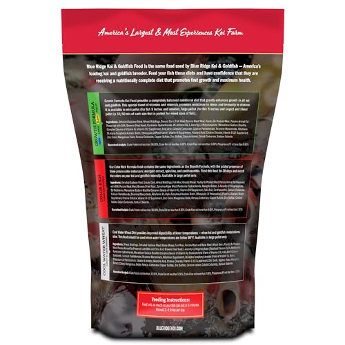 Blue Ridge 2lb Koi Fish Meals - Mini Development System for Koi and Goldfish, Premium Pond Fish Meals for Fall and Winter, Floating Meals for Pond Fish