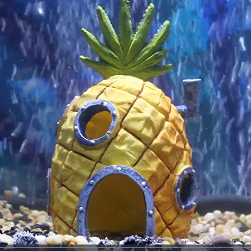 Penn-Plax Formally Licensed Spongebob Squarepants Aquarium Decoration – Spongebob’s Pineapple Home – Medium Measurement (SBR10EO)