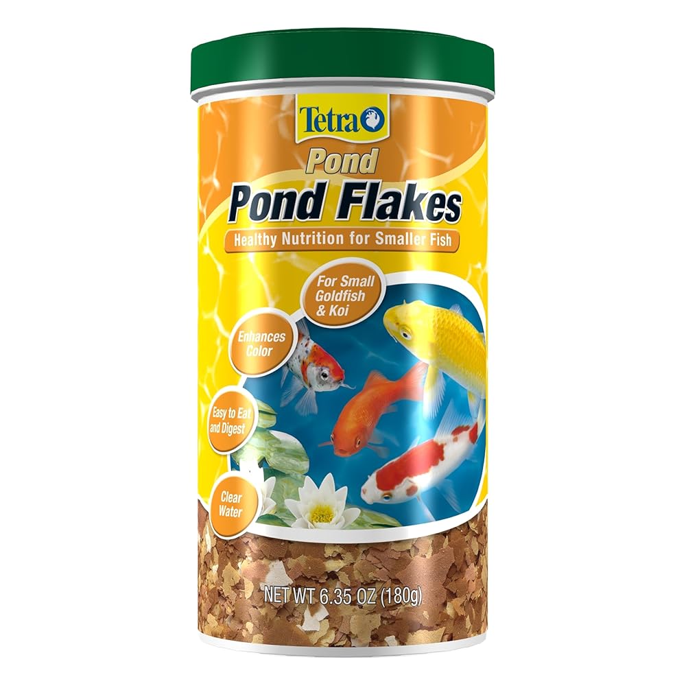 Tetra Pond Flakes: Full Diet for Small Pond Fish, Goldfish, and Koi – 6.35 oz