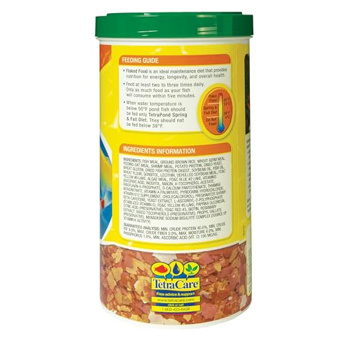 Tetra Pond Flakes: Full Diet for Small Pond Fish, Goldfish, and Koi - 6.35 oz